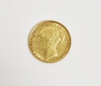 Victorian young head 1885 full sovereign, Sydney mint