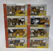 Eight Joal Compact diecast model construction vehicles to include 161 JCB 930 Rough Terrain