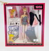 Barbie 50th Anniversary My Favourite Barbie collection 1959 with black and white swimsuit, evening