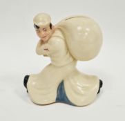 Mid-20th century pottery advertising money box 'Seamen's Bank for savings', modelled as a sailor