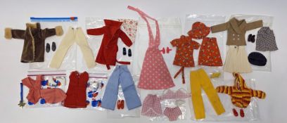 Collection of Pedigree Sindy outfits, all circa 1970's, including superstar, winter nights,