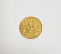 Edward VII 1902 gold half sovereign, in a later fitted box