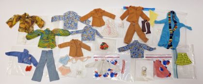 Collection of Pedigree Sindy clothing, all circa 1970's, various part outfits including blushing