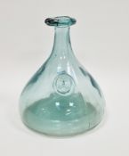 Mid-20th century Holmegaard Viking carafe by Ole Winther, pale green glass with applied viking face,