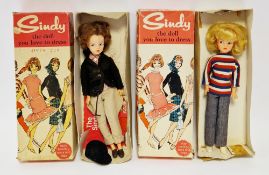 Doll with auburn hair in Pony Club outfit, with a box and leaflet and a Sindy with blonde hair, in