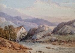 Edwin Aaron Penley (1826-1893) Watercolour Nant Mill, North Wales, signed and dated 1881 lower