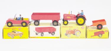 Dinky Toys 340 Land-Rover, red body, yellow interior with plastic seated driver figure, yellow