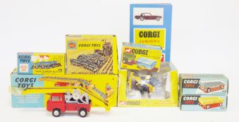 Quantity of boxed Corgi Toys diecast models to include 64 Working Conveyor on forward control Jeep