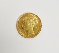 Victoria young head 1877 full sovereign, Melbourne mint