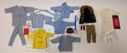 Collection of Pedigree Sindy's boyfriend Paul clothing mainly dating from the 1960's, including a