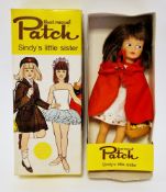 Patch Sindy's little sister by Pedigree, wearing red cloak, white dress with red shoes,with