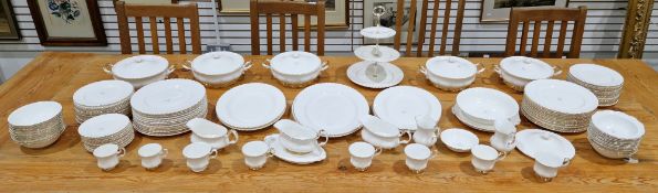 Extensive 20th century Royal Albert Val D'or dinner service, printed brown marks, some