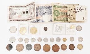 Edward III (1327-1377) silver penny together with a collection of UK and foreign coins, mostly pre-