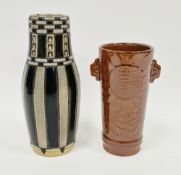 Royal Doulton Lambeth stoneware Secessionist-style oviform vase, circa 1900, impressed marks,