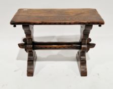 Oak refectory style stool, probably Rupert or Nigel Griffiths monastic range, the rectangular top