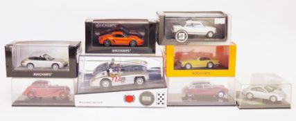 Quantity of boxed diecast model cars to include Carrera Slot Alarm Clock- Mercedes 300 SLR,