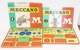 Meccano No. 3 windmill set together with  No. 4 digger set