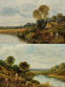English school (early 20th century) Oil on canvas Pair of river landscapes, each signed S.Y.