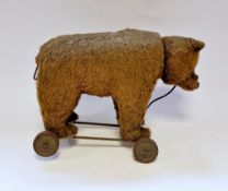 Schuco yes/no bear, with cinnamon mohair,black eyes with brown backs, , black stitched nose, mouth