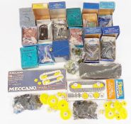 Quantity of Meccano Clockwork motors to include three 11010 No.1 Clockwork Motor (reversing), two