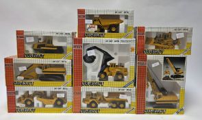 Nine Joal Compact diecast model construction vehicles to include 216 Wheel Tractor Scraper, 216
