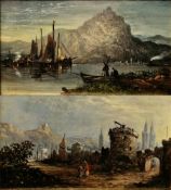 Claude T Stanfield Moore (1853-1901)  Pair oils on panel  Rhineland scenes, inscribed verso 