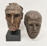 20th century bronze effect plaster bust depicting John Boyd Orr (Scottish biologist) in the manner
