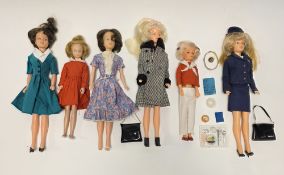 Four Palitoy Tressy dolls, circa 1960's/70's, two with blonde hair, two with brown hair and all with