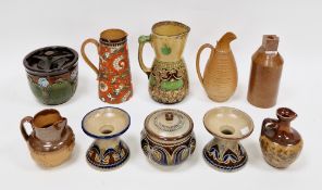 Collection of Royal Doulton stoneware and studio pottery, including: a Slater's patent jug; a