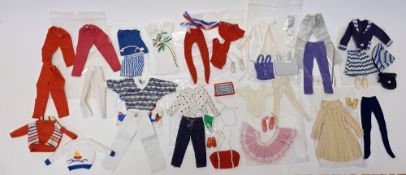 Collection of Pedigree Sindy outfits, all circa 1980's, including active Sindy ballerina, frosty