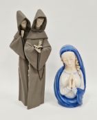 Goebel Hummel porcelain bust of the Madonna, 1930s, impressed crowned GW mark, H.M.13, 25.5 cm high;