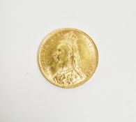 Victoria old head 1891 circulated full sovereign