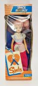 Sindy Space Fantasy doll, no.42012, with pink hair, silver top and pink skirt, in box