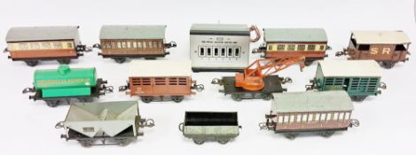 Quantity of mainly Hornby 0 gauge rolling stock and accessories to include Manchester Oil Refinery