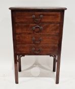 Early 20th century mahogany music cabinet with four drawers, 78cm high x 50cm wide x 36cm deep