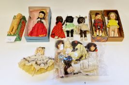 Roddy miniature marvel plastic doll with sleeping eyes, boxed (arms loose), costume dolls, small