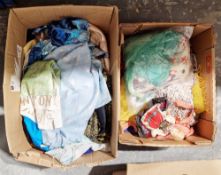 Collection of headscarves and shawls, including silk and embroidered, together with a few other