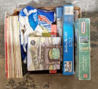Mixed lot including box of jigsaw puzzles, various vinyl LP's mainly musicals and opera, a wooden