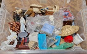 Collection of dolls house furniture and accessories (1 box)