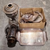 Mixed lot of silver plate and metalware including