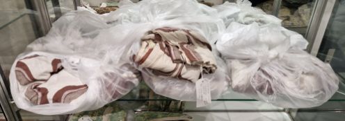 Vintage 1970's 'Optic' fabric curtains unlined, one single 2.8 metres wide x 2.2 metre drop, one