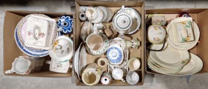 Collection of art deco ceramics together with other ceramic items including Meadowland butter