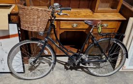 Pashley Princess Sovereign bicycle with shoppers basket, bell and Brooks leather saddle