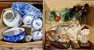 Collection of ceramics and glassware including seven Copeland Spode Italian cups and dinner