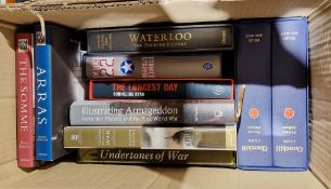 Collection of books relating to war including Folio Society two boxed sets 