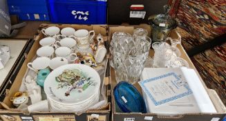Mixed lot of ceramics and glass, pictures and other items including a collection of Wedgwood 