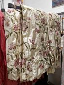 Two pairs of Colefax & Fowler Delft Tulip pattern curtains, each with a drop of approx 220cm,
