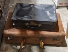 Two vintage suitcases