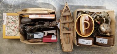 Mixed lot of collectable items including a vintage Dutch carved wooden breadboard, other