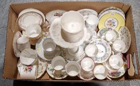 Collection of mainly decorative Royal Worcester coffee cans and saucers including a forget-me-not